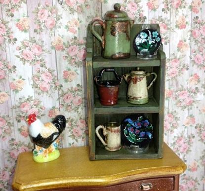 Picture of Dollhouse Rustic Shelf w/Accessories