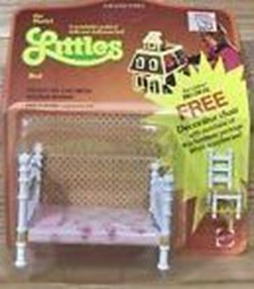 Picture of Vintage Mattel The Littles Half scale Bed and bonus Chair. Sealed.