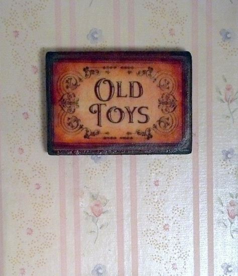 Picture of Old Toys Plaque For Dollhouse
