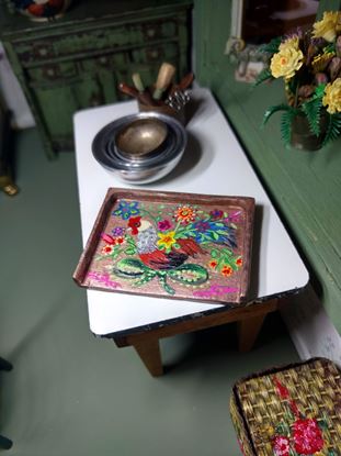 Picture of Dollhouse hand painted tray