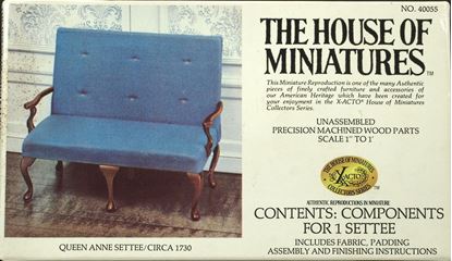 Picture of The House of Miniatures Queen Anne Settee Kit # 40055