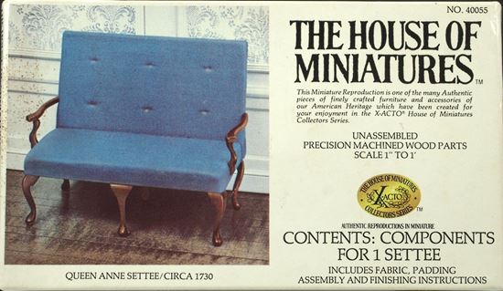 Picture of The House of Miniatures Queen Anne Settee Kit # 40055