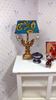 Picture of Dollhouse Brass Lamp W/fabric shade.