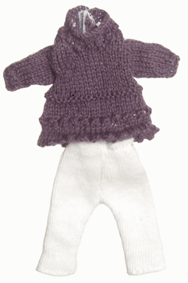 Picture of Dollhouse Child Outfit Purple & White
