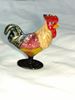 Picture of Dollhouse Miniature Old Pewter Rooster Pink/Beige