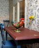 Picture of Dollhouse Miniature Old Pewter Rooster Brown/Golds