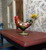 Picture of Dollhouse Miniature Old Pewter Rooster Brown/Golds