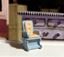 Picture of Wang's Dollhouse Miniature Resin Blue and Pink Chair 1:48 Scale