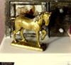 Picture of Dollhouse Old Pewter Horse Hand Painted Gold