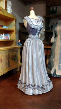 Picture of Dollhouse Miniature Victorian Blue Dress Form