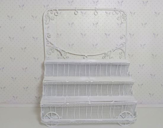 Picture of Dollhouse or diorama wire wicker plant stand
