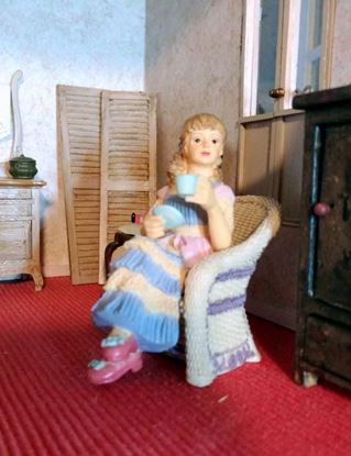 Picture of Dollhouse Resin Girl In Chair