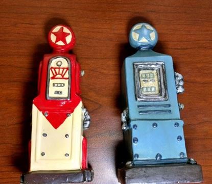 Picture of Two Miniature Polystone Gas Pumps