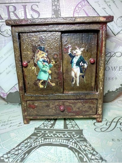 Picture of Rustic Dollhouse Cabinet