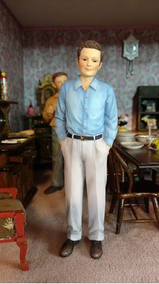 Picture of Modern Dollhouse Resin Man w/Hands in Pockets