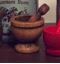 Picture of Miniature Hand Carved Wooden Mortar & Pestle