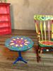 Picture of Dollhouse hand painted boho table