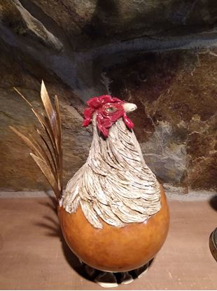 Picture of Gourd Art Rooster Blonde