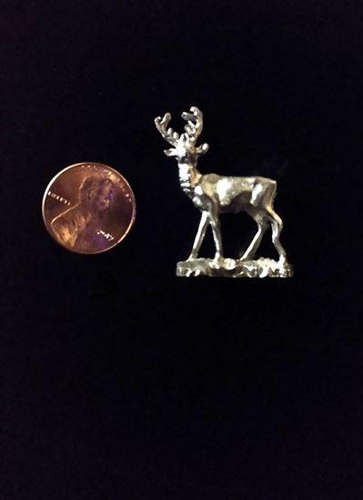 Picture of Dollhouse Old Pewter Deer Raw