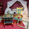 Picture of Hand painted dollhouse table.