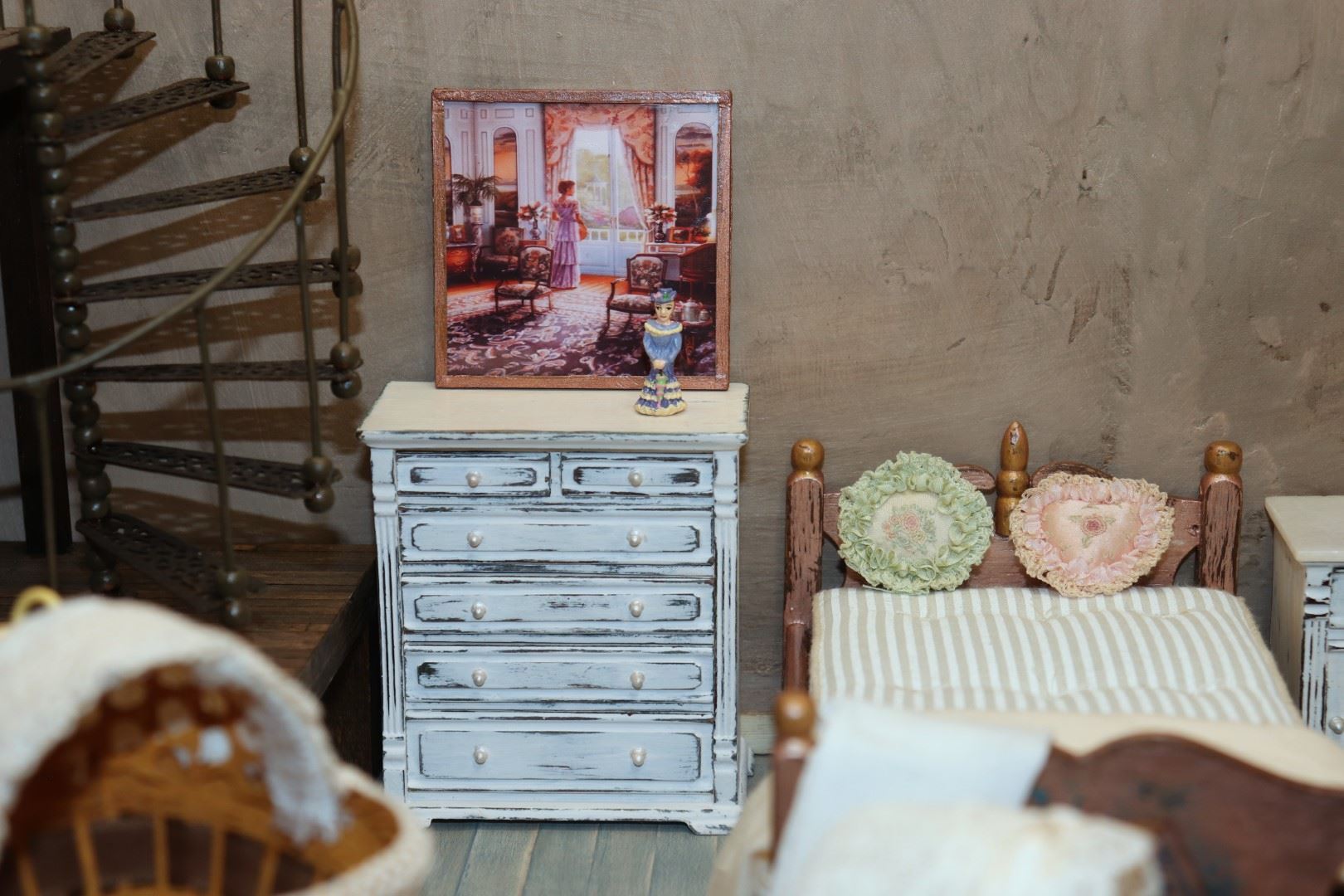 Dollhouse white Dresser /Fabulous Refurbs
