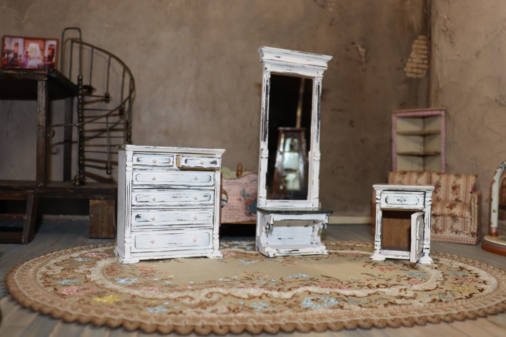 Dollhouse white Dresser /Fabulous Refurbs