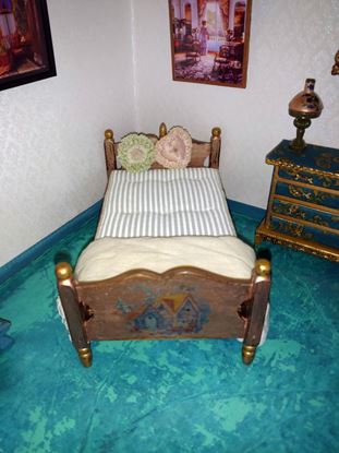 Picture of Antiqued Dollhouse Twin Bed