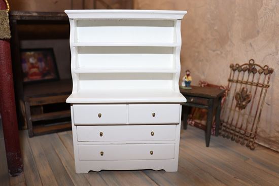 Picture of Dollhouse White Hutch Dresser