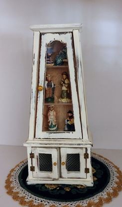 Dollhouse Miniatures Bespaq 1/12 Scale Shop Corner Display Case Oak Finish 