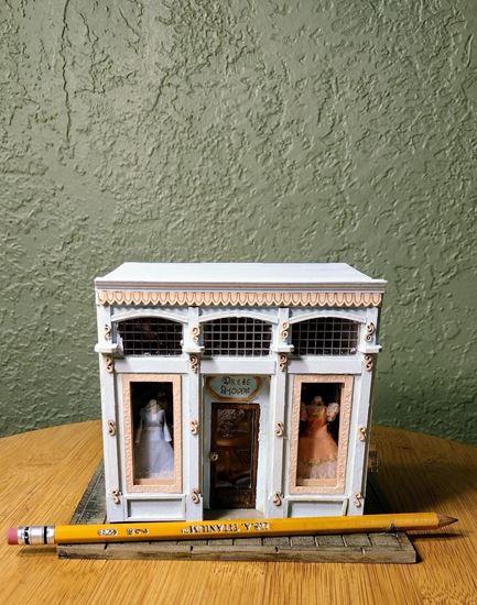 Picture of "The Dress Shoppe" 1/48 or 1/4 Scale finished room box.